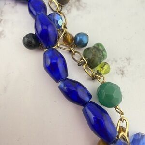 Vintage Cluster Beaded Statement Necklace
